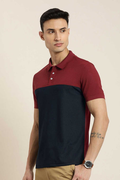 Men's Vintage Contrast Panel Minor Fault Polo Shirt