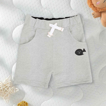 Little Junior Kid's Fish Embroidered Terry Shorts