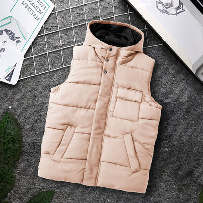 Rising Unisex Sleeveless Puffer Hooded Gilet Unisex Gilet Rooshani Enterprises Skin S 