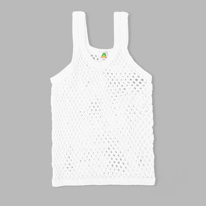 Kid's Knitted Net Sleeveless Sando Vest Kid's Underwear Yasir Bin Asad (Sale Basis) White 18-24 Months (18) 