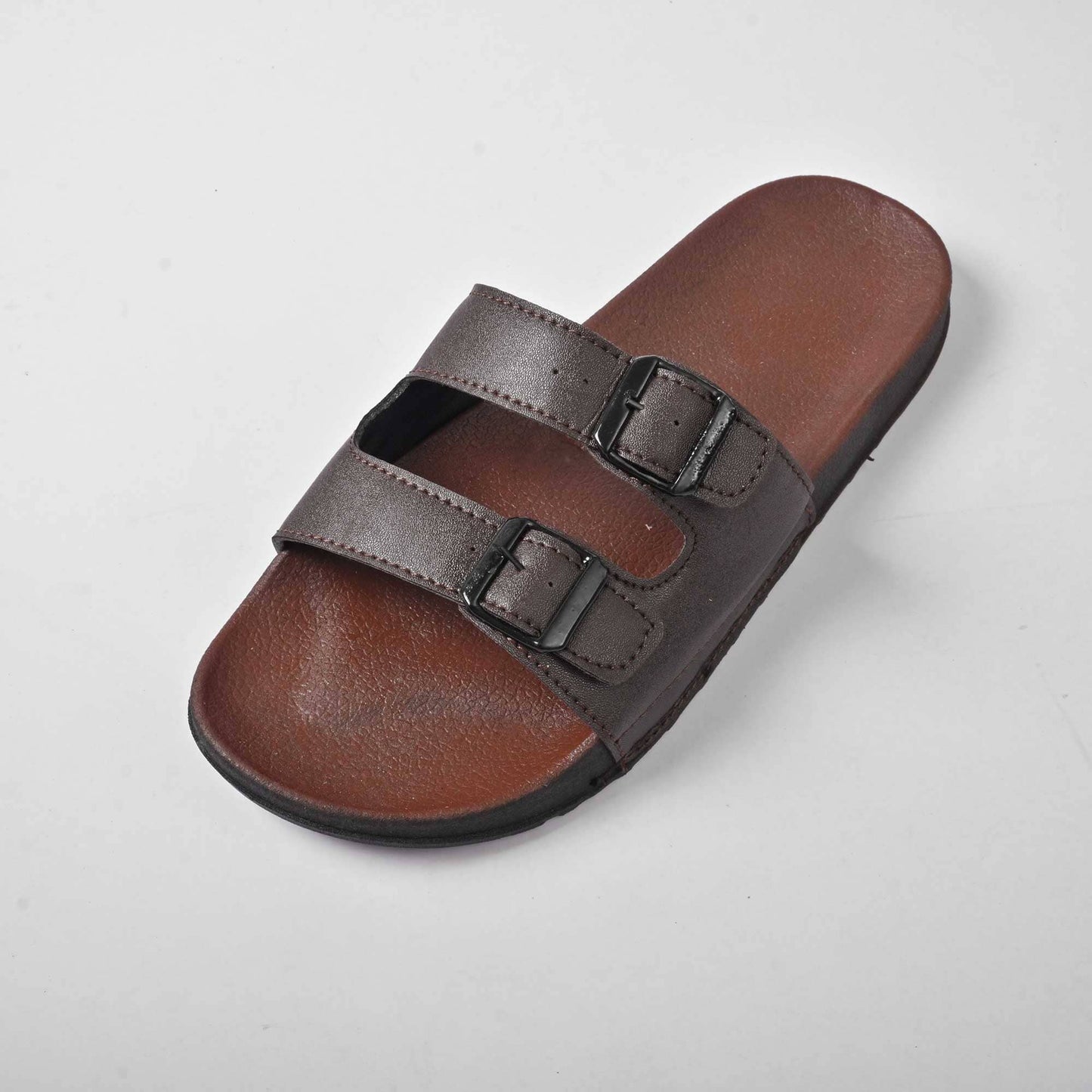 ATS Men's Double Panel Premium Slides Men's Shoes SNAN Traders Chocolate EUR 39 