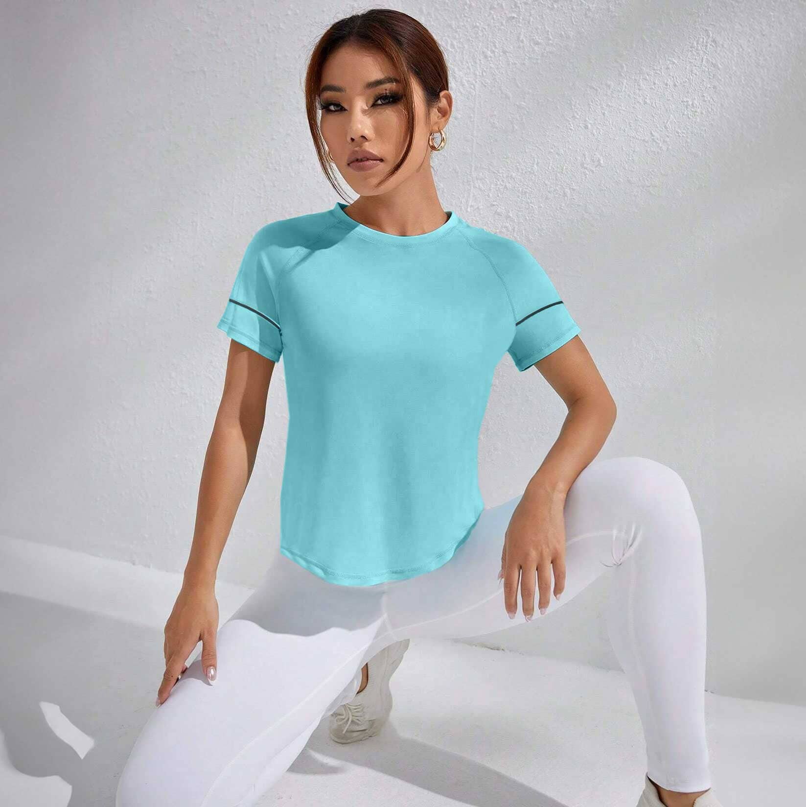 Polo Athletica Women's Activewear Raglan Sleeve Tee Shirt Women's Tee Shirt Polo Republica Turquoise XS 