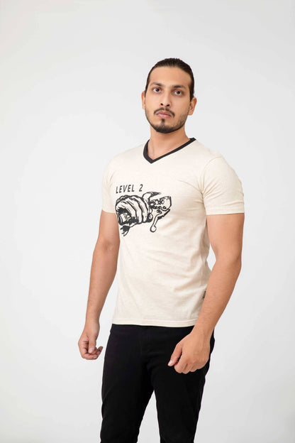 Madamadam Men's Race Levels Printed V-Neck Tee Shirt Men's Tee Shirt MADAMADAM 