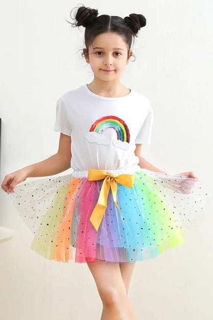 Girl's Elasticated Waist Fancy Net Skirt With Bow Girl's Skirt Sunshine China 