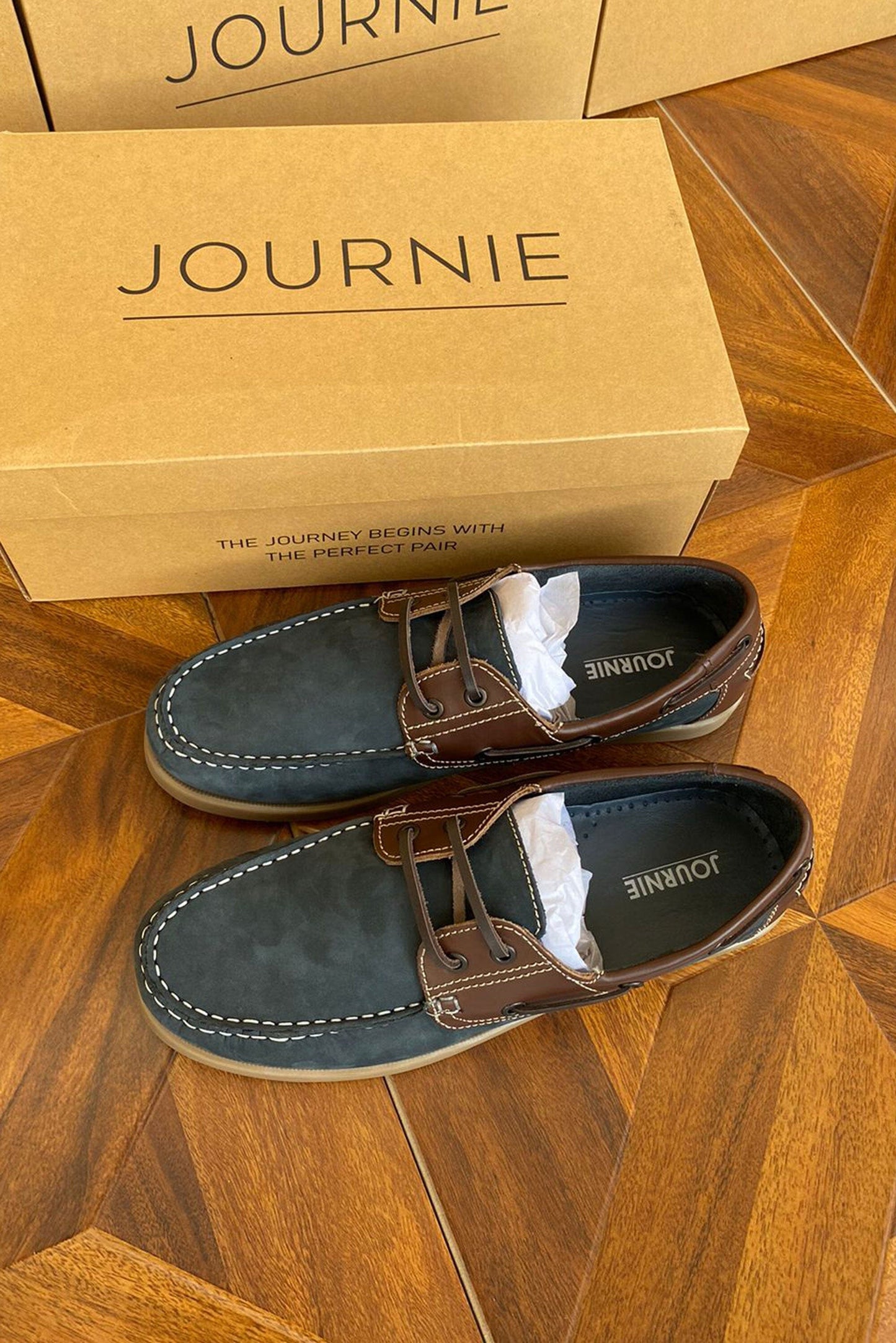 Journie Men's Comfortable Leather Boat Shoes Men's Shoes Shafi Pvt. Limited 