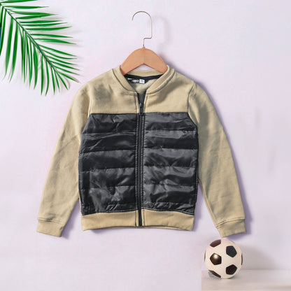 Pepco Boy's Contrast Design Bomber Jacket Boy's Jacket SZK Light Brown & Black 2-3 Years 