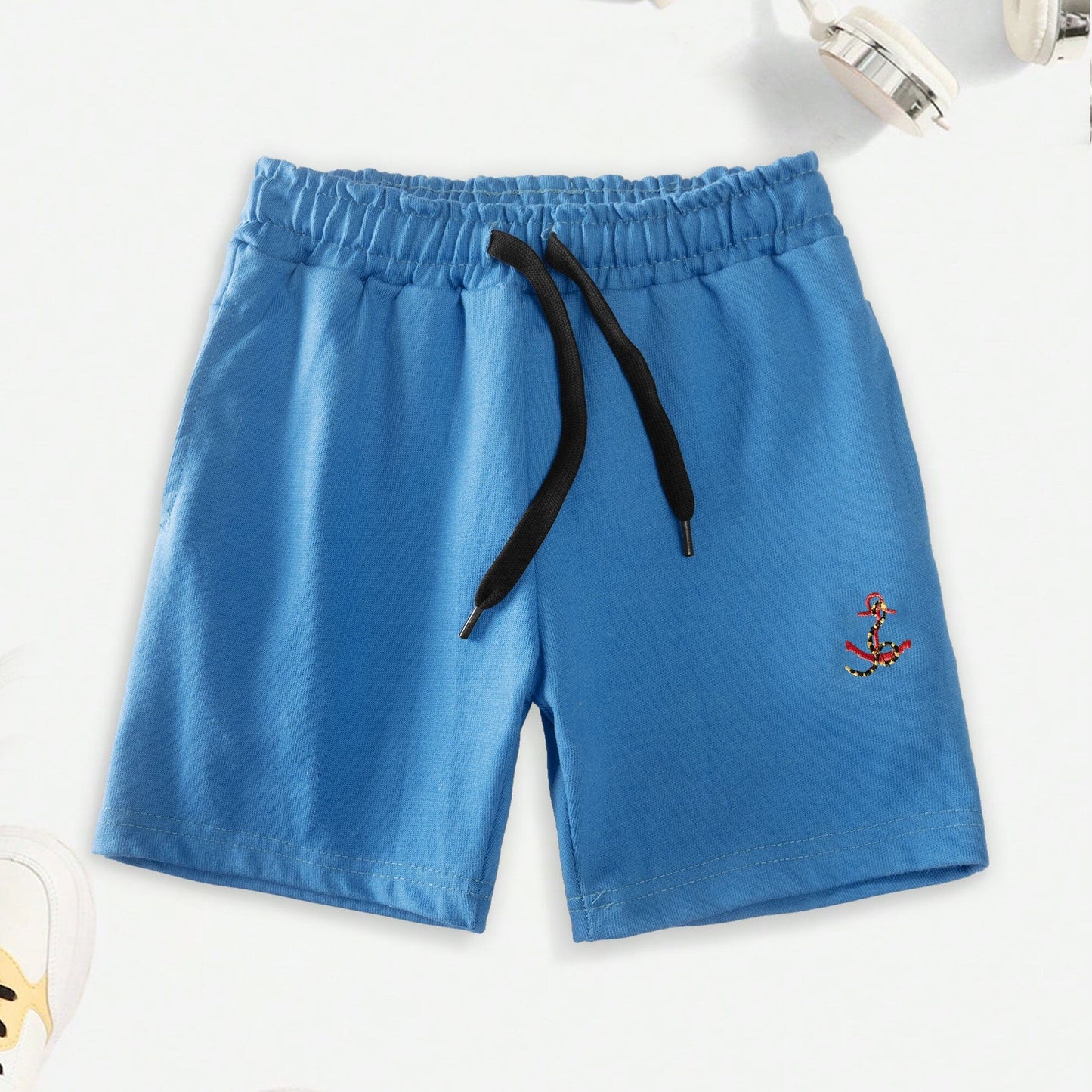 Max 21 Boy's Leduc Anchor Embroidered Shorts Boy's Shorts SZK Blue 3-4 Years 