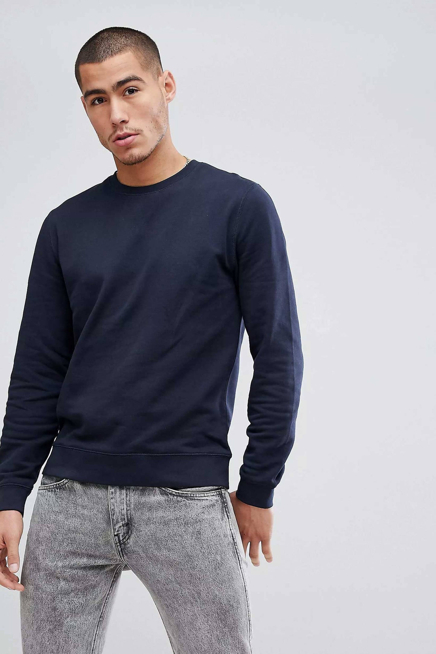 Absolute Men's Minor Fault Fleece Sweat Shirt Men's Sweat Shirt Image Navy S 