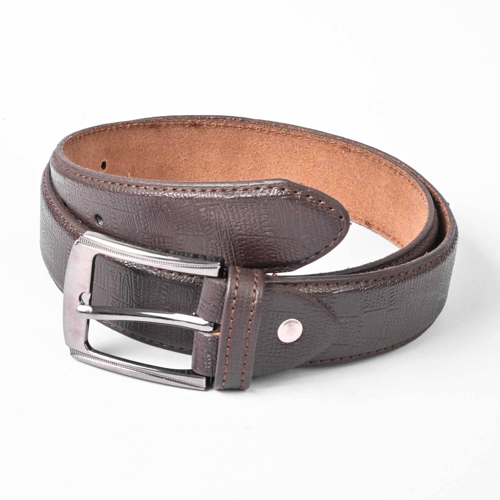 L&L Men's Corozal Texture Design Leather Belt Men's Belt LNL 