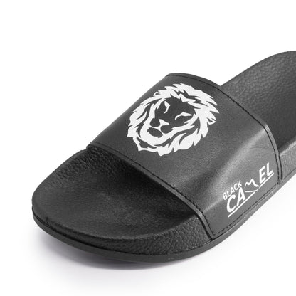 Black Camel Men's Lion Printed Slides Men's Shoes Hamza Traders Black EUR 39 