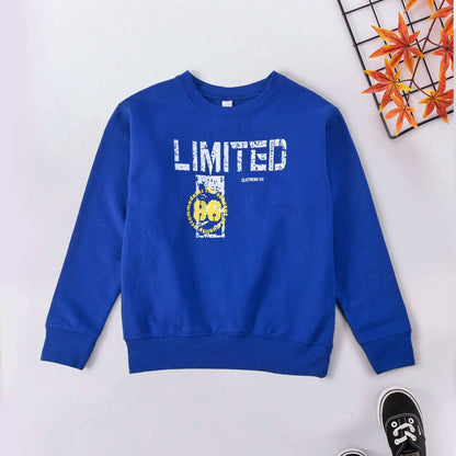 Rabbit Skins Boy's Limited Printed Fleece Sweat Shirt Boy's Sweat Shirt SNR Royal 2 Years 