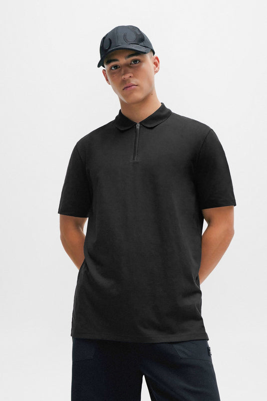 Men's Zipper Placket Minor Fault Polo Shirt