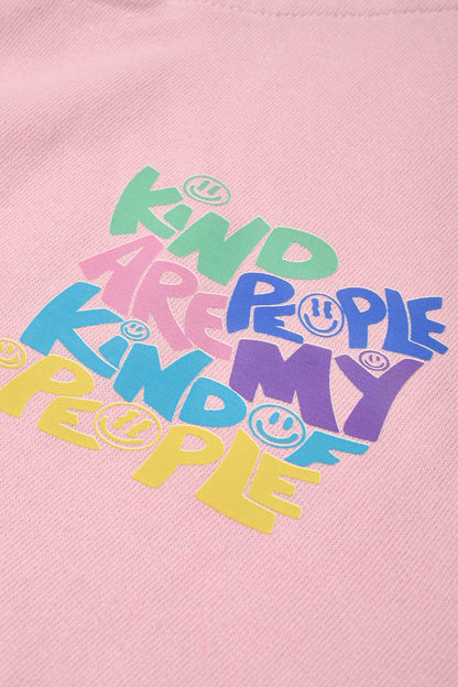 Rabbit Skins Boy's Kind People Are My Kind Of People Printed Pullover Hoodie Boy's Pullover Hoodie SNR 