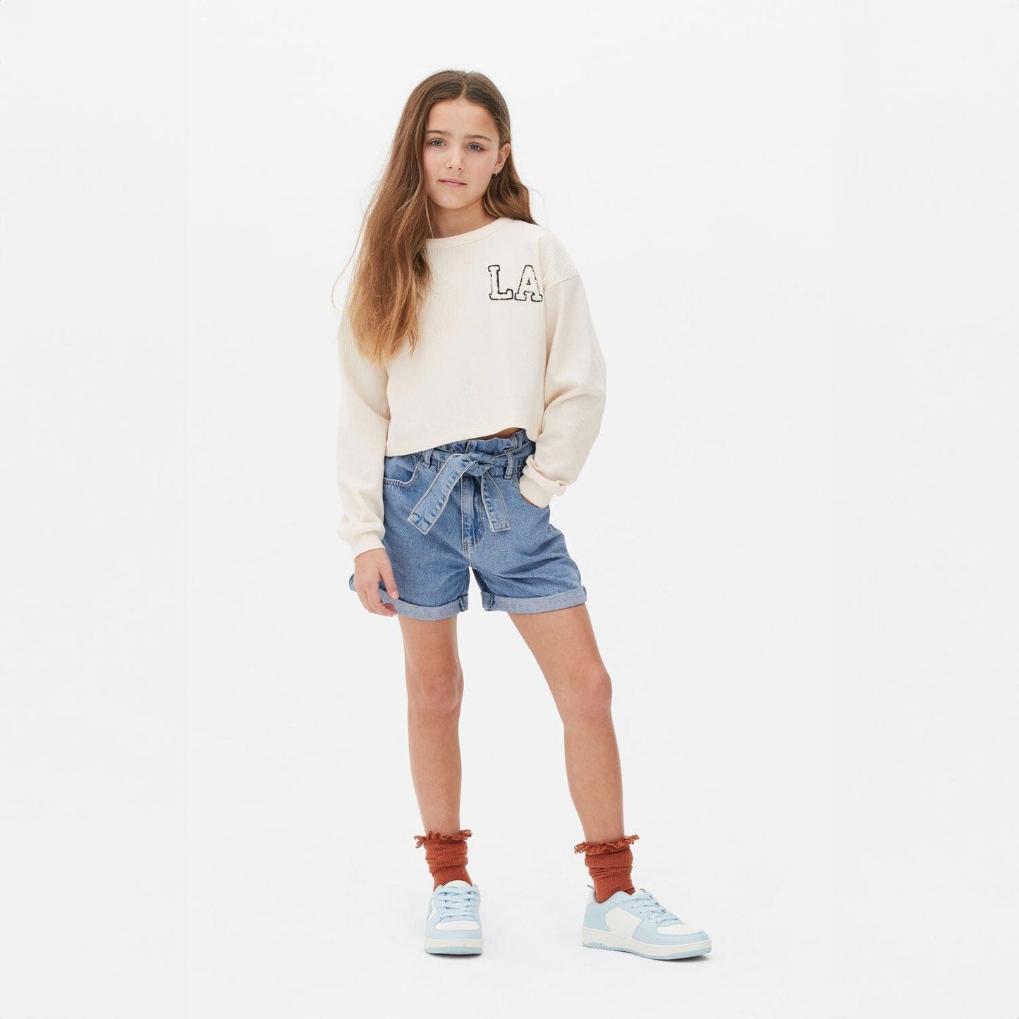 Denim co Girl's Denim Shorts Girl's Shorts HAS Apparel Sky 8-9 Years 