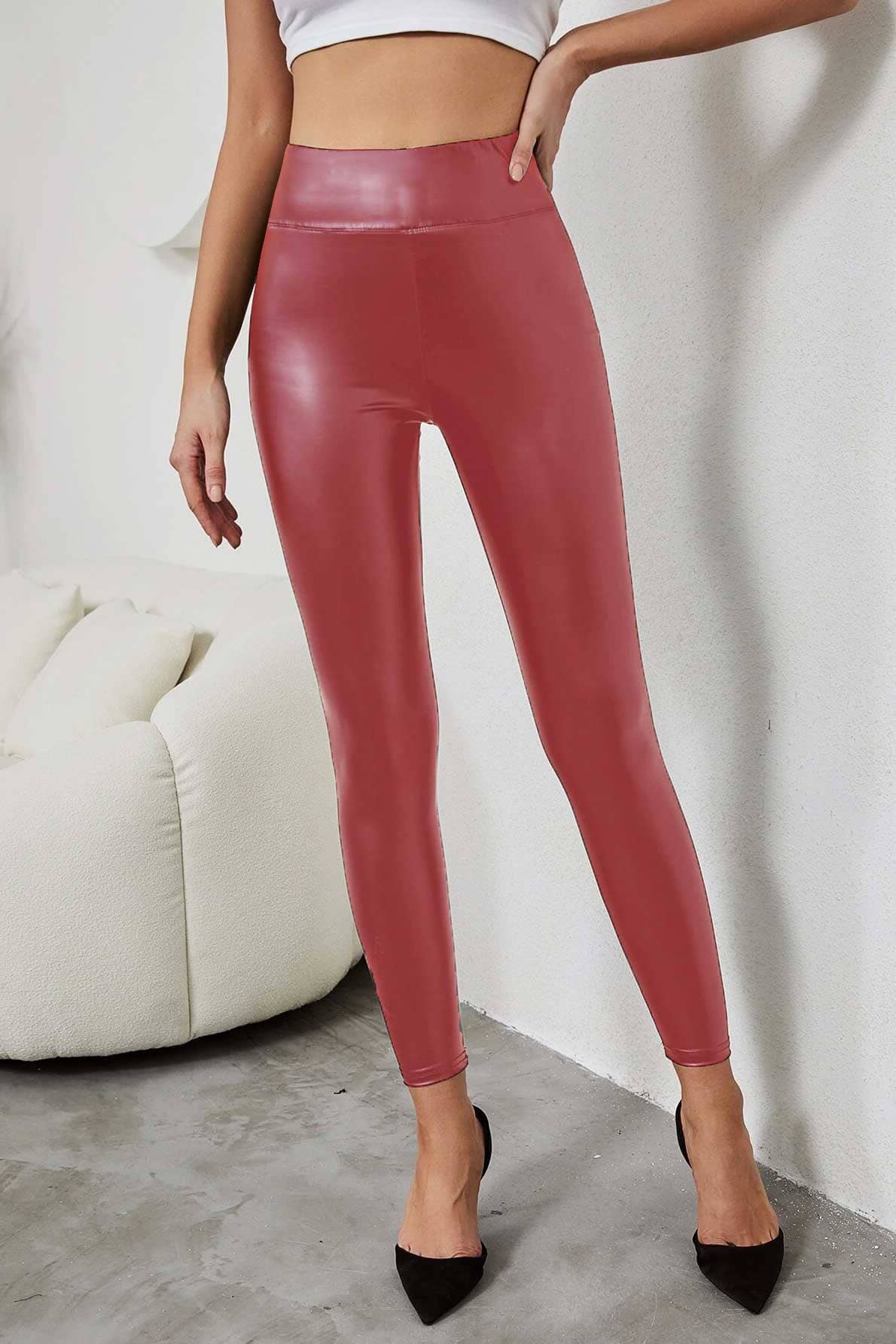 OL Women's Skinny Fit Faux Leather Pants Women's Leather Pants HAS Apparel 