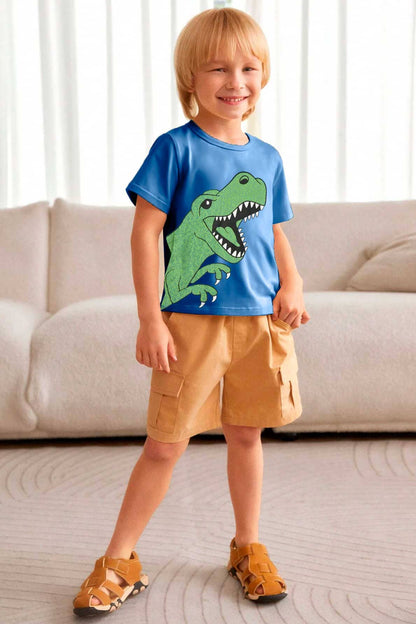 Le Printemps Kid's Dinosaur Printed Tee Shirt Kid's Tee Shirt Athar Traders 