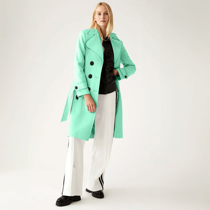 Rising Women's Fleece Trench Coat Women's Jacket Rooshani Enterprises Light Teal S 