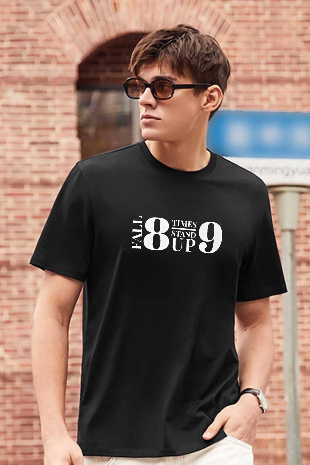 LE Men's CEO Times Standup Printed Crew Neck Tee Shirt Men's Tee Shirt Image 