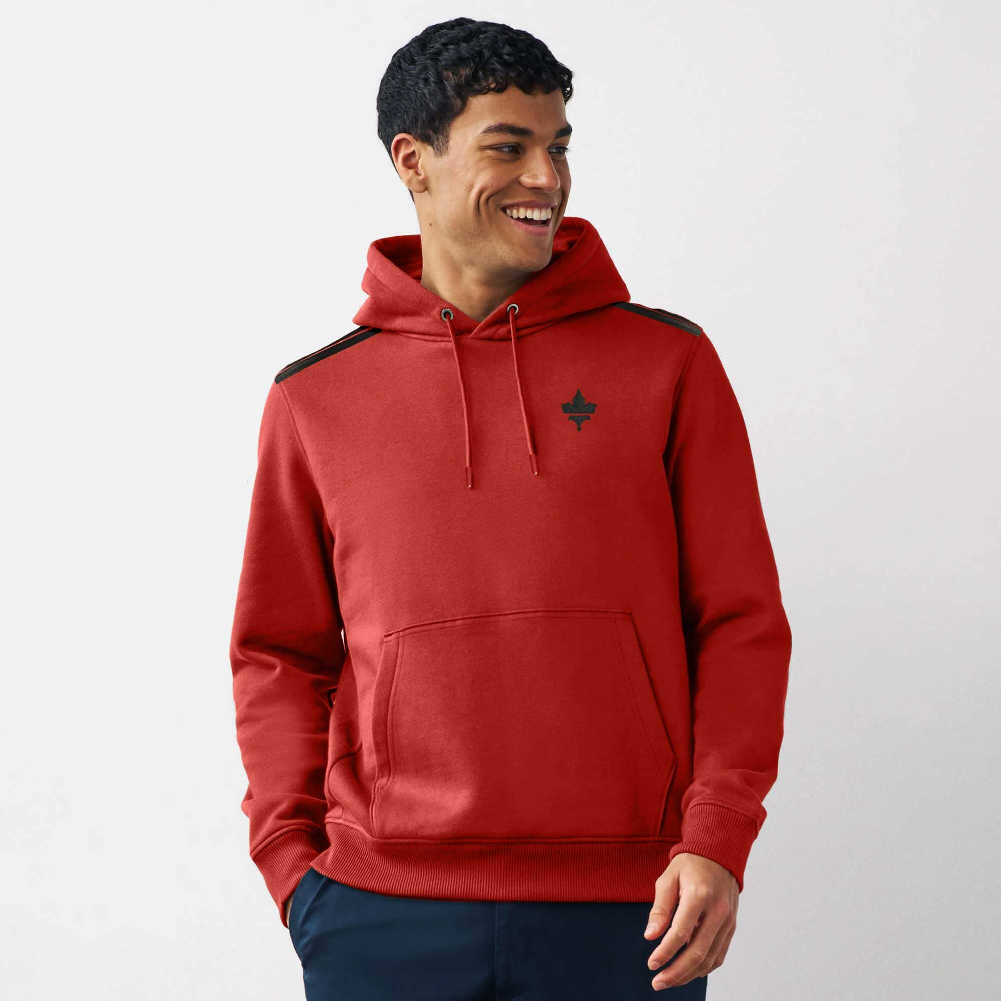 Mens red polo online hoodie