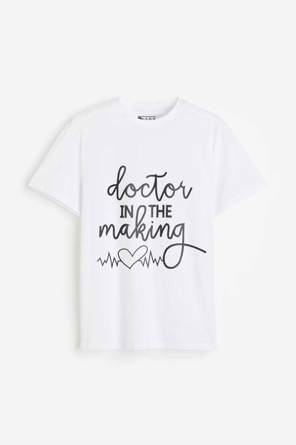 LE Men's Doctor In The Making Printed Short Sleeve Tee Shirt Men's Tee Shirt Image 