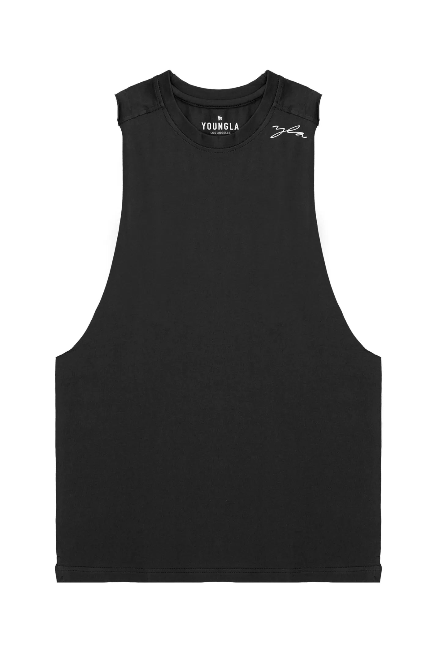 YLA Men's Wide Shoulder Cut Signature Tank Top Men's Activewear Vest Minhas Garments 