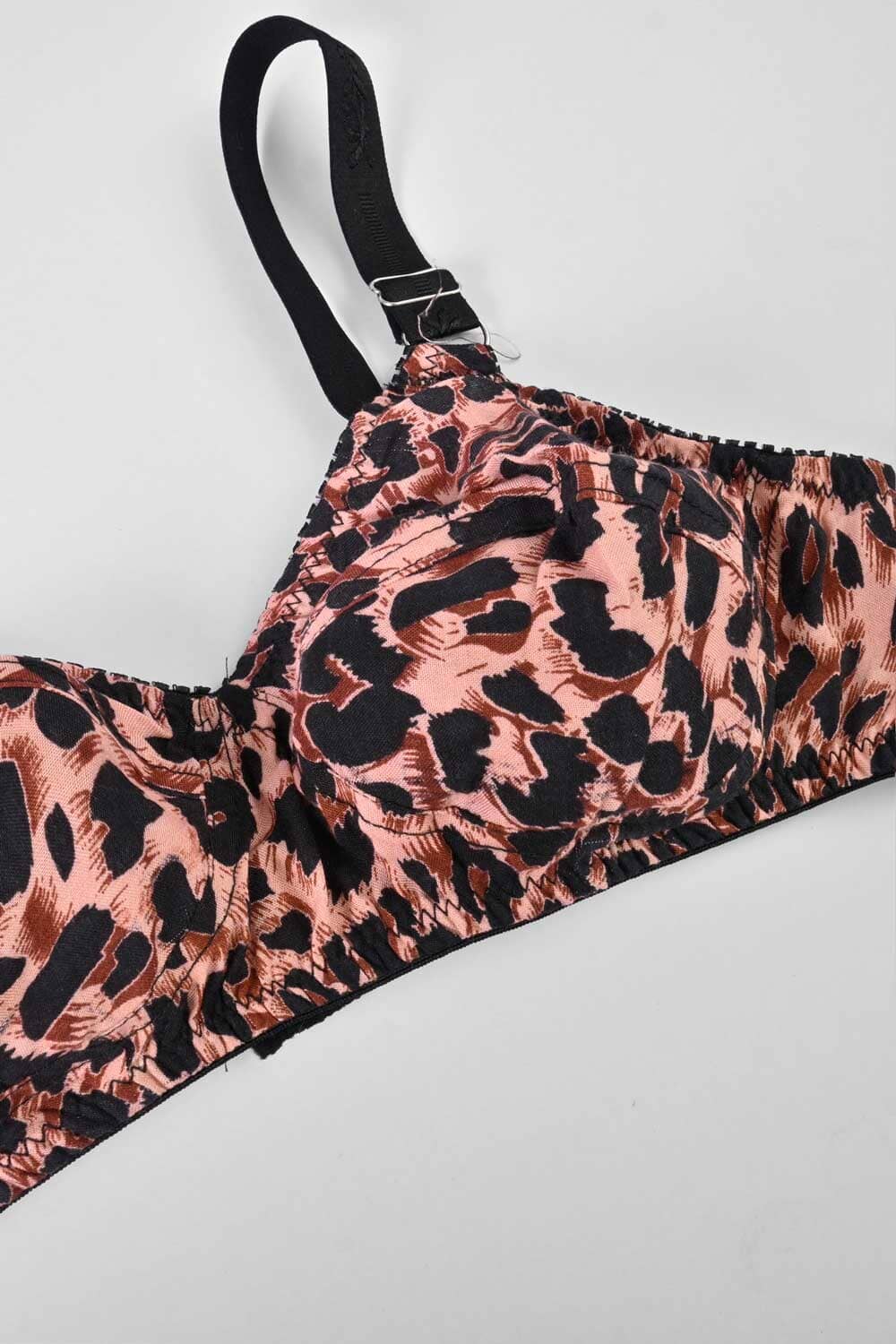 H.A Women's Leopard Printed Comfort Linen Bra