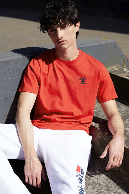 Beverly Hills Men's Polo Club Embroidered Crew Neck Tee Shirt