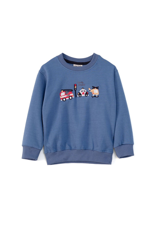 Tiny Teen Kid's Embroidered Fleece Sweat Shirt Kid's Sweat Shirt Salman Rahim Powder Blue 6-9 Months 