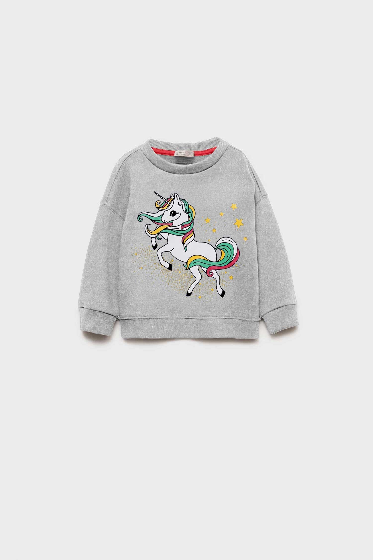 MNG Girl's Unicorn Printed Sweatshirt Girl's Sweat Shirt Yasir Bin Asad Grey 1-2 Years 