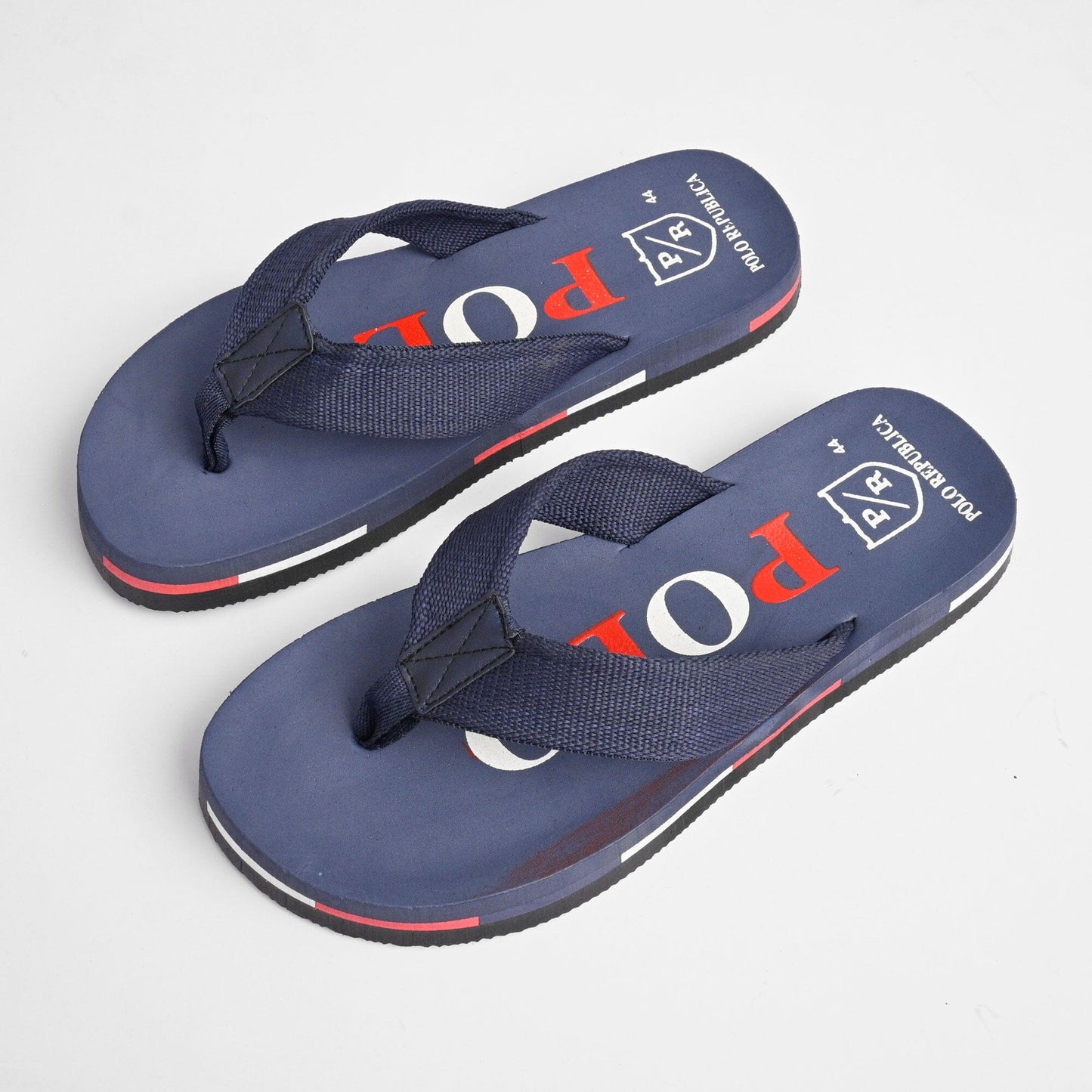 Polo Republica Men's Strider Ultra-Light Soft Flip Flops Slippers Men's Shoes Hamza Traders Navy & Navy EUR 40 