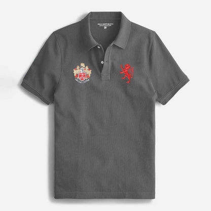 Polo Republica Men's Lion & Emblem Embroidered Short Sleeve Polo Shirt Men's Polo Shirt Polo Republica 