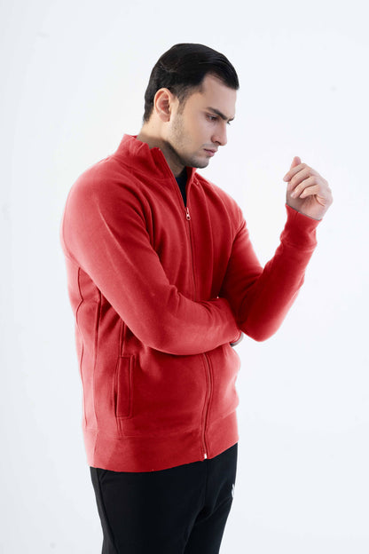 Cut Label Men's Raglan Sleeve Full Zipper Fleece Jacket Men's Jacket HAS Apparel 