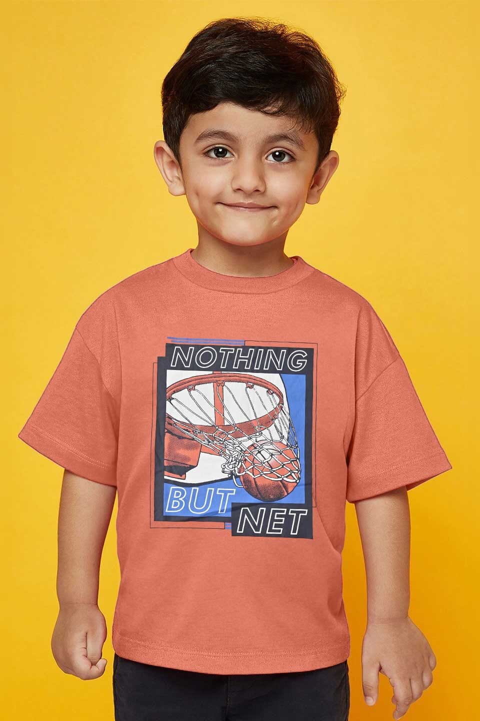 Le Printemps Boy's Basketball Hoop Printed Tee Shirt Boy's Tee Shirt Athar Traders 