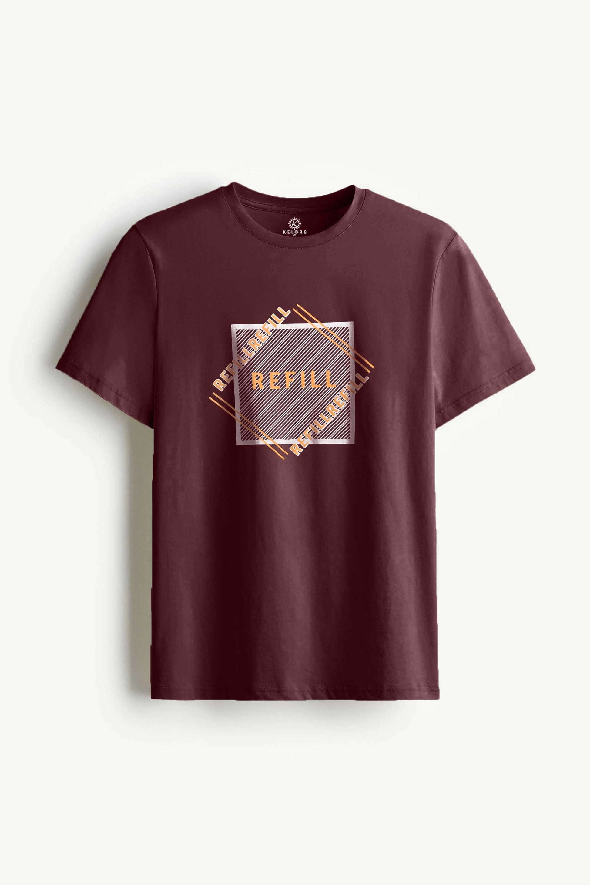 Kelbrg Men's Refill Printed Classic Tee Shirt