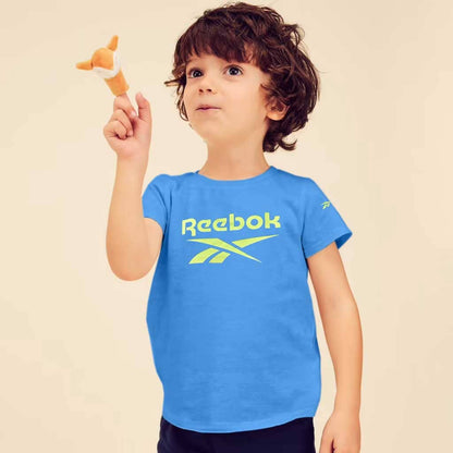 Reebok Kid's Logo Printed Short Sleeve Tee Shirt Kid's Tee Shirt HAS Apparel Blue 2 Years 