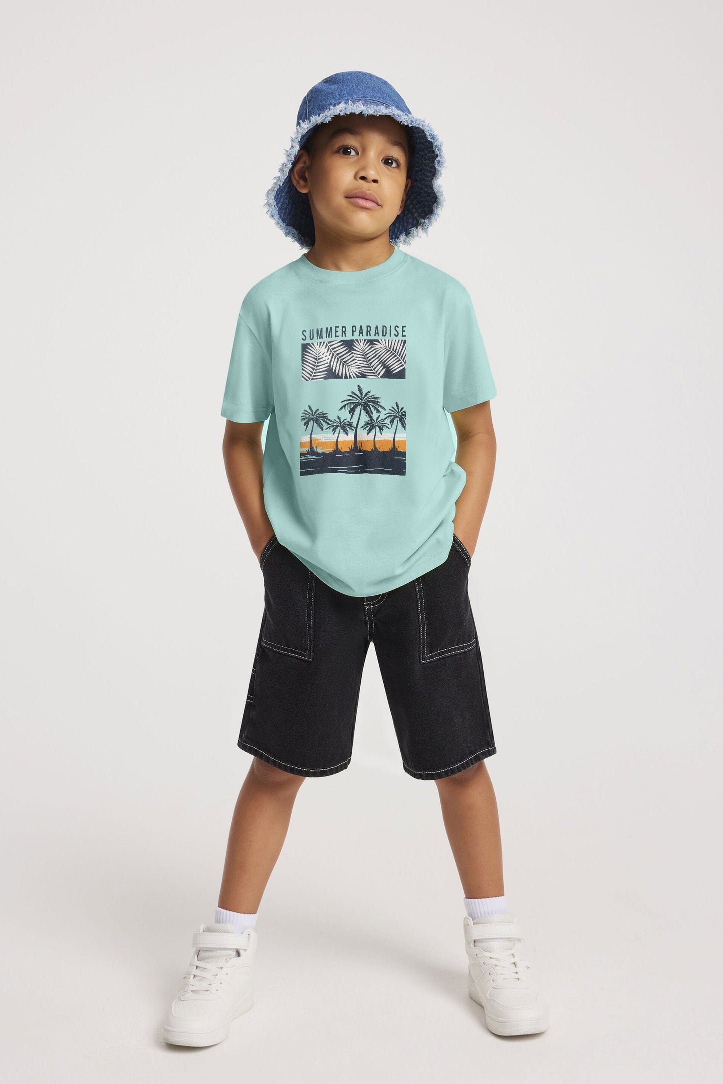 TA Boy's Summer Paradise Printed Minor Fault Tee Shirt Boy's Tee Shirt Minhas Garments 