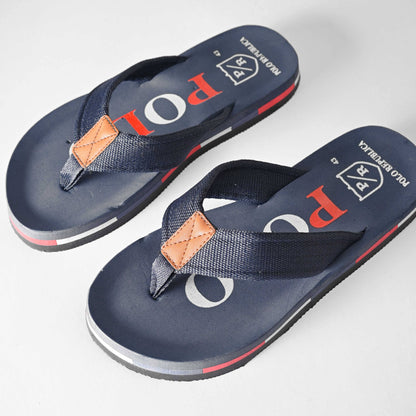 Polo Republica Men's Strider Ultra-Light Soft Flip Flops Slippers Men's Shoes Hamza Traders Navy & Navy EUR 40 