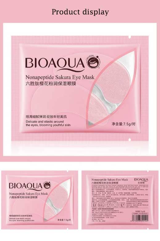 Women's Bioaoqua Nonapeptide Sakura Eye Mask Health & Beauty Sunshine China 