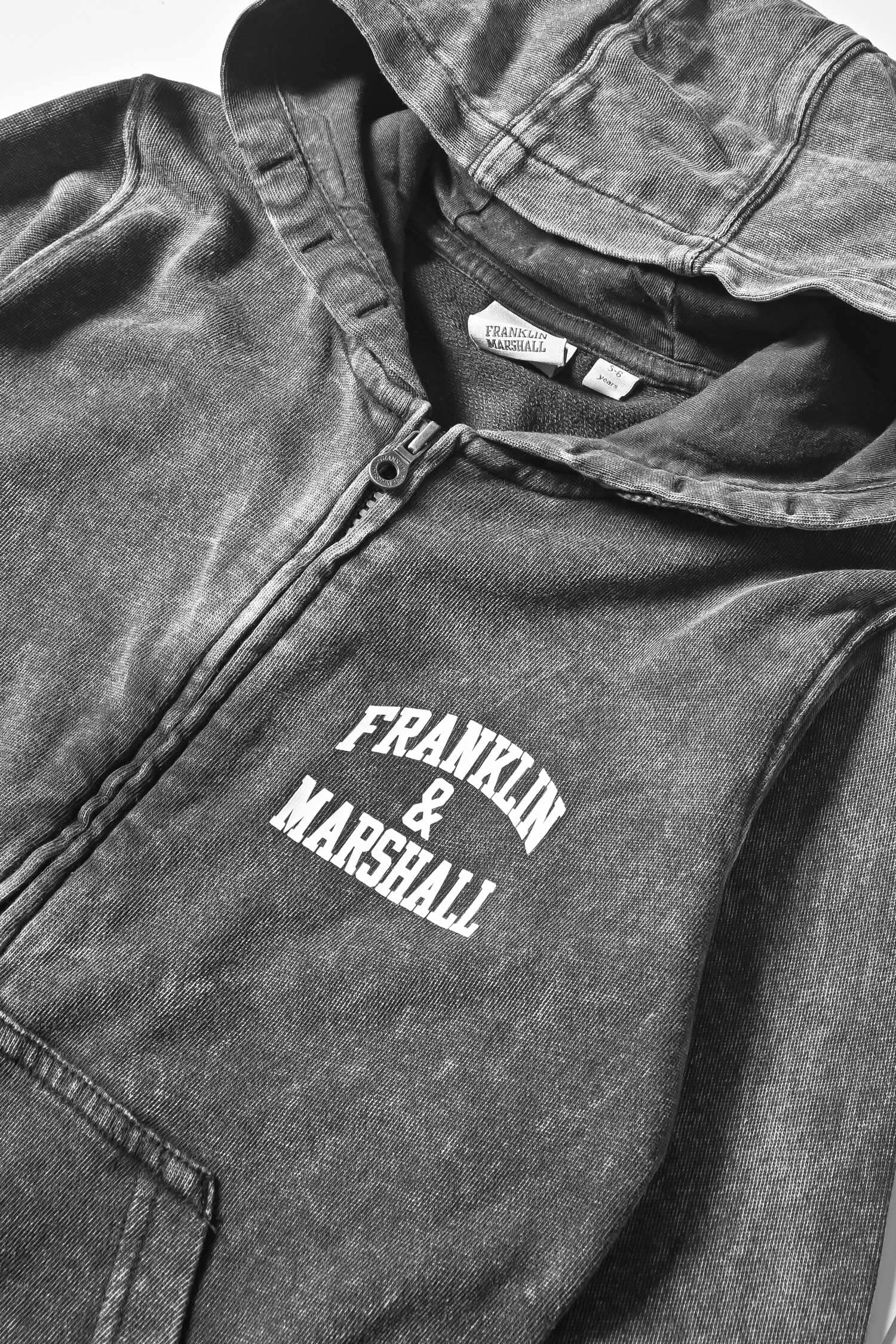 Franklin & Marshall Kid's Printed Zipper Hoodie kid's Zipper Hoodie SNC 