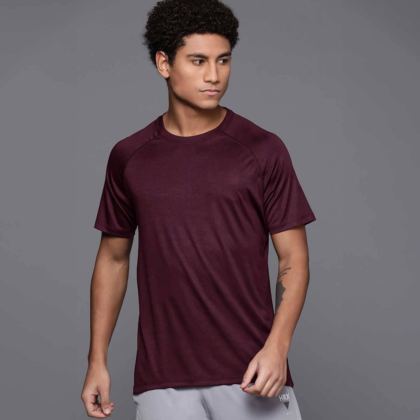 Men's Raglan Sleeve Crew Neck Tee Shirt