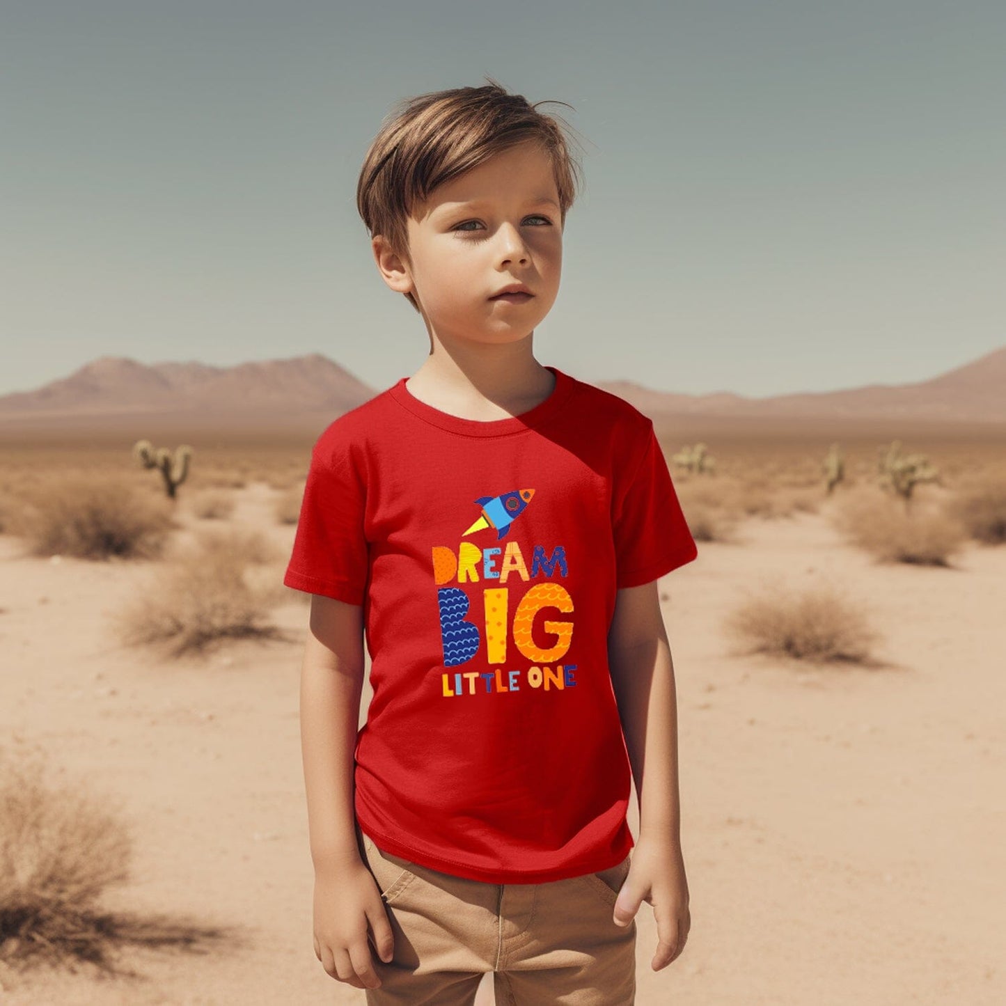 Polo Republica Boy's Dream Big Printed Tee Shirt Boy's Tee Shirt Polo Republica Red 1-2 Years 