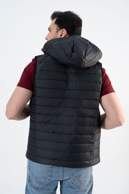 Men's Premium Detachable Hood Puffer Gilet