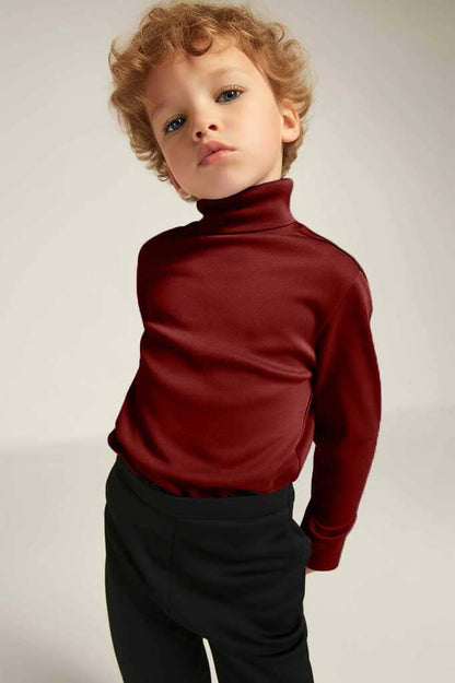 Polo Republica Kid's High Neck Sweat Shirt Kid's Sweat Shirt Polo Republica Maroon 2-3 Years 