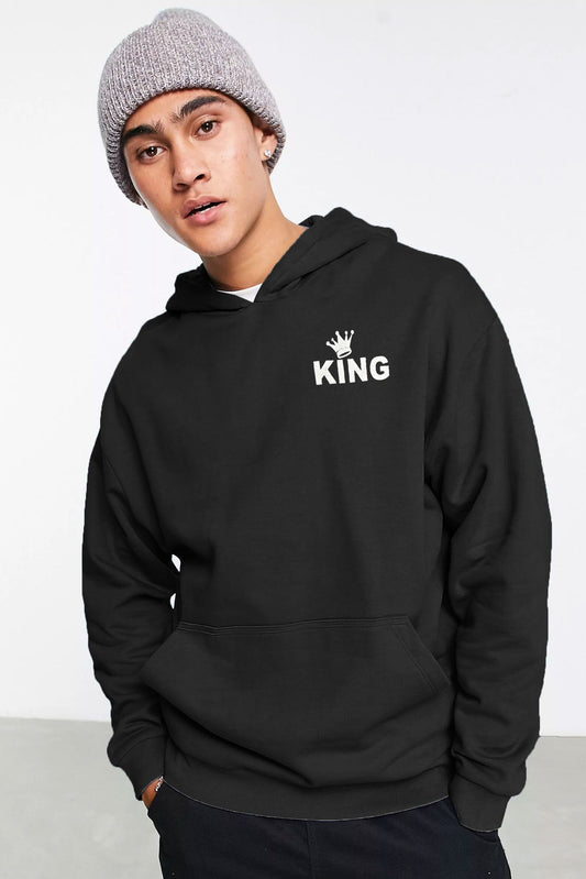 Richman Men's King Crown Printed Pullover Fleece Hoodie Men's Pullover Hoodie ASE 