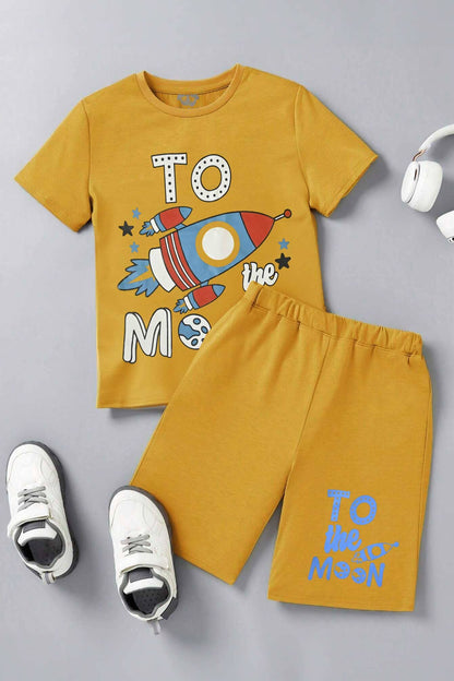 Kid's Molo To The Moon Printed Twin Set Boy's Twin Set KMG 