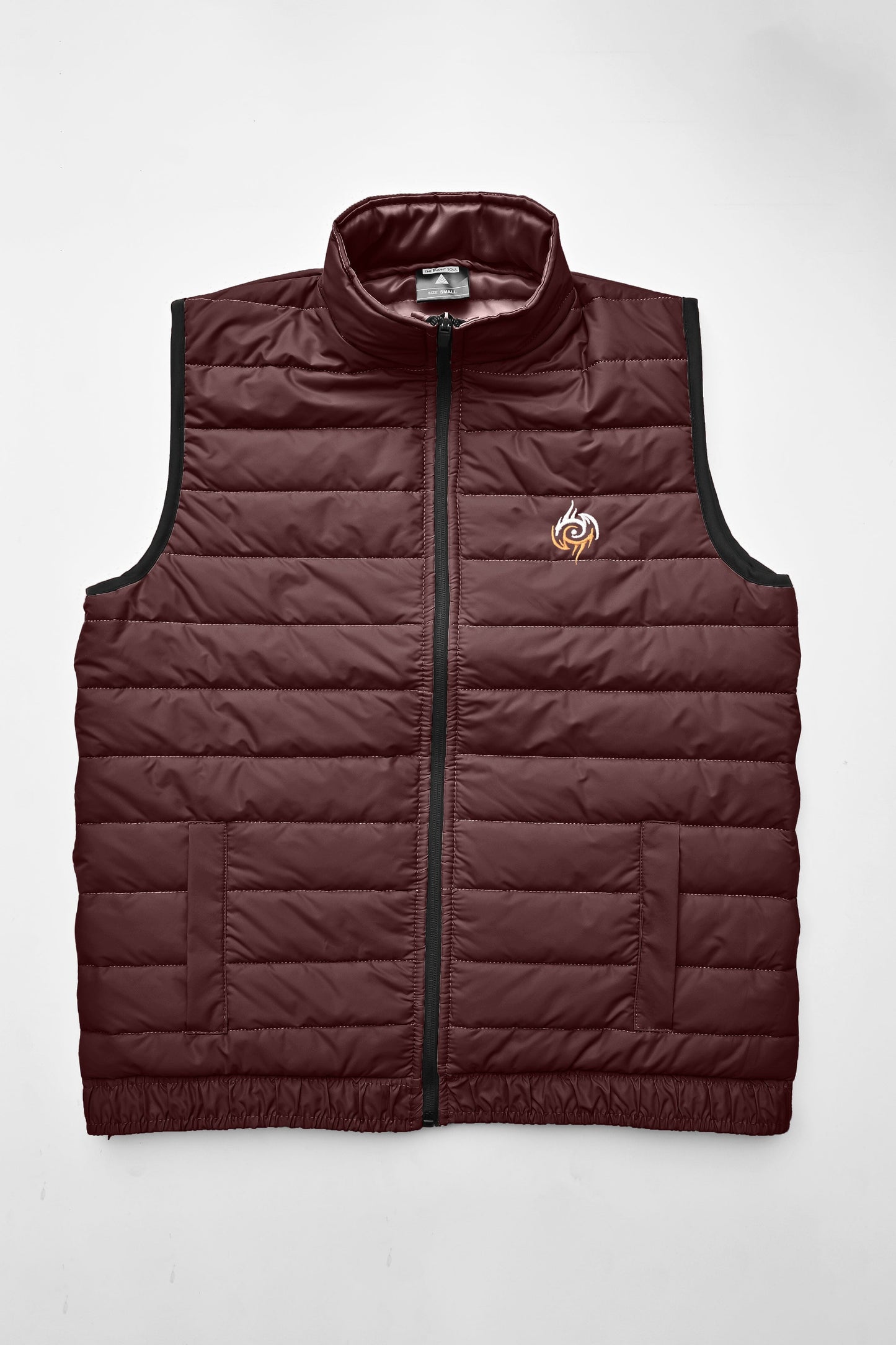 Burnt Soul Men's Eagle Embroidered Body Warmer Puffer Gilet Men's Gilet IBT 