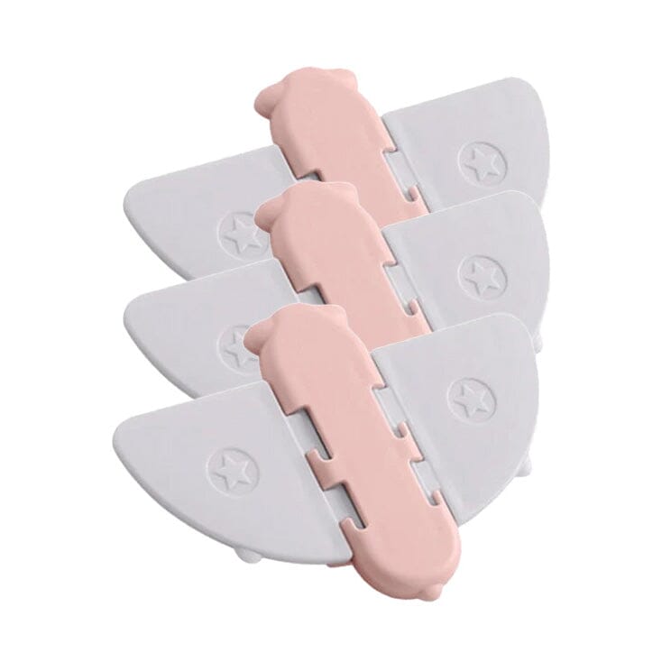 Baby Butterfly Style Safety Lock - Pack Of 3 General Accessories Sunshine China Grey & Pink 