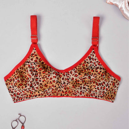 Capri Women's Leopard Stretch Comfort Bra Women's Lingerie RAM D2 30 