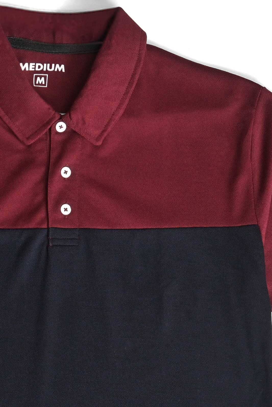 Men's Vintage Contrast Panel Minor Fault Polo Shirt