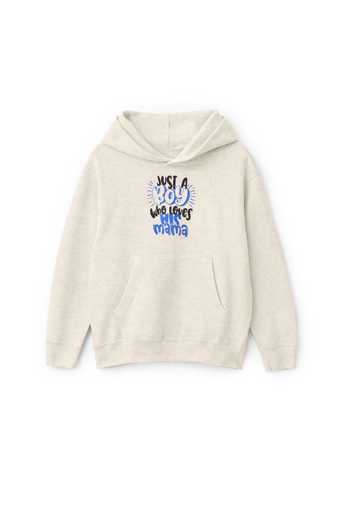 L.A.T Boy's Just A Boy Printed Pullover Hoodie Boy's Pullover Hoodie Salman Rahim Oatmeal S(6-8Years) 